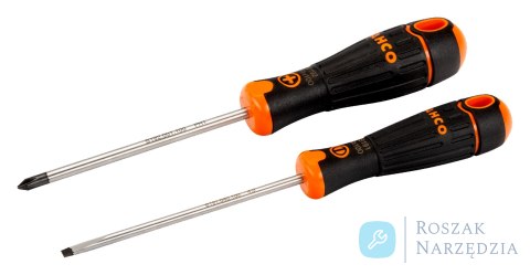 Wkrętaki BahcoFit śrub proste 4.0mm/Phillips PH1 zestaw 2 sztuk BAHCO