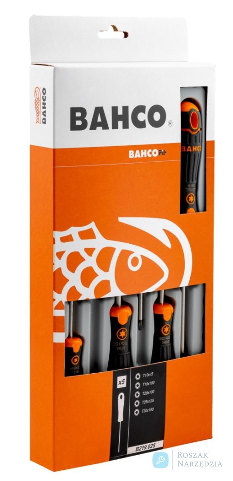 Wkrętaki BahcoFit TORX, zestaw 5 sztuk BAHCO Wkrętaki BahcoFit TORX, zestaw 5 sztuk BAHCO