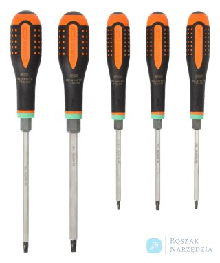 Zestaw wkrętaków przelotowych ERGO™ do śrub TORX® z 6-kątnym trzpieniem, 5 sztuk BAHCO