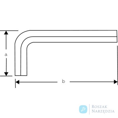 Klucz trzpieniowy imbusowy z kulką wydłużony 2.0 mm, czarny BAHCO