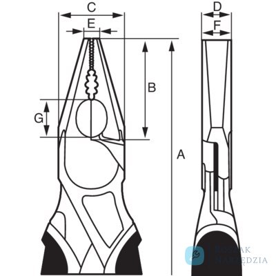 Kombinerki ERGO dwukomponentowe fosforanowe 160 mm BAHCO