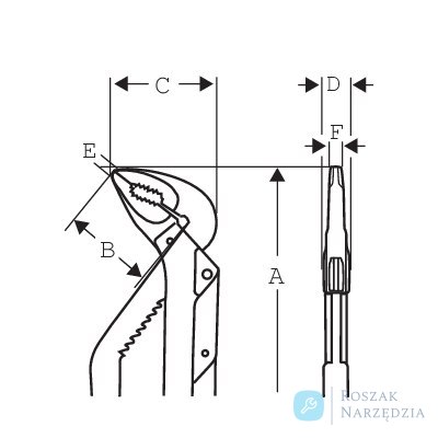 Szczypce nastawne ERGO z szeroko otwieranymi szczękami 225 mm BAHCO