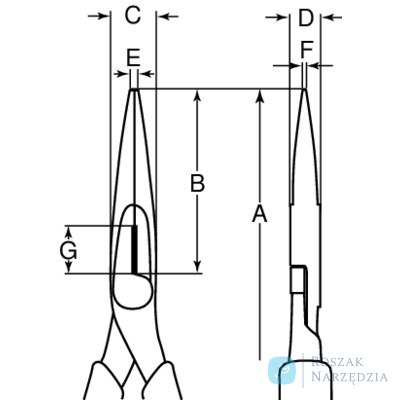 Szczypce półokrągłe 210 mm BAHCO