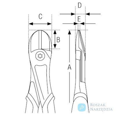 Ucinaki boczne wzmocnione HD 140 mm do drutu fortepianowego 2.2 mm BAHCO