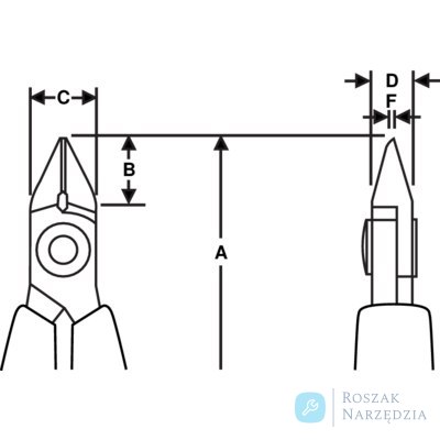 Ucinaki boczne szczęki zwężone Micro-bevel 110 mm zakres cięcia 0.2-1.25 mm BAHCO