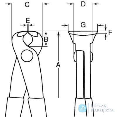 Obcęgi do cięcia drutu 300 mm, zakres cięcia Fe 4.5 mm 2339-300IP BAHCO