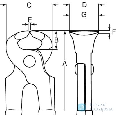 Obcęgi do gwoździ 225 mm 541D-225 BAHCO