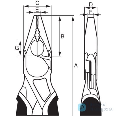 Kombinerki ERGO dwukomponentowe fosforanowe 180 mm BAHCO