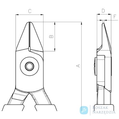 Ucinaki boczne zwężane odciążające STANDARD 115 mm BAHCO