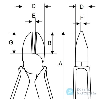 Ucinaki boczne 185 mm BAHCO