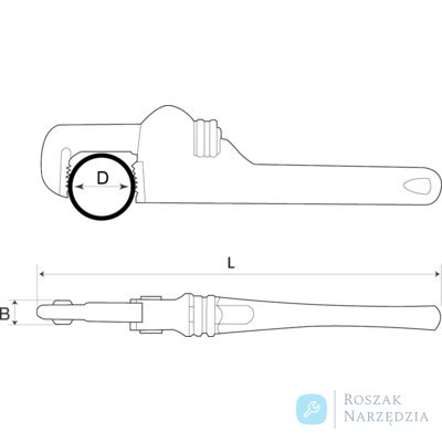 Klucz aluminiowy do rur 48" BAHCO