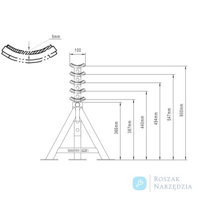 Podpórka wersja mocna 8000 kg BAHCO