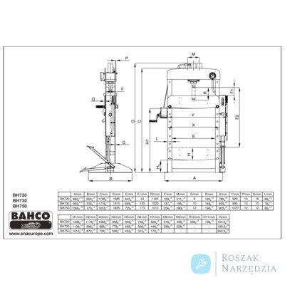 Prasa hydrauliczna 30 TON BAHCO