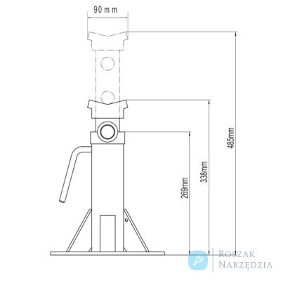 Podpora 7000 kg udźwig, 268-420 mm BAHCO