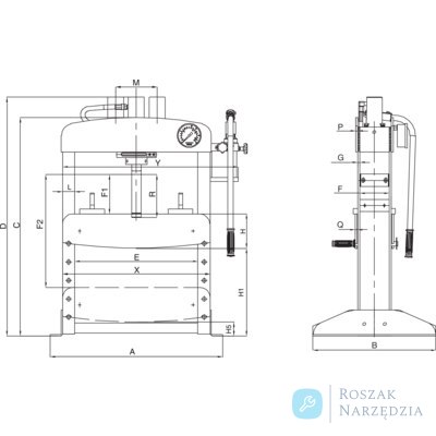 Prasa hydrauliczna warsztatowa 15 t BAHCO