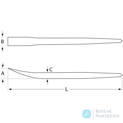 Łom 37x26 mm, długość 609 mm BAHCO