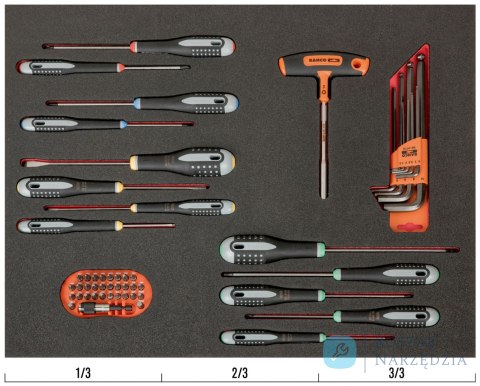 Zestaw wkrętaków, bitów i nasadek, 54 el. BAHCO