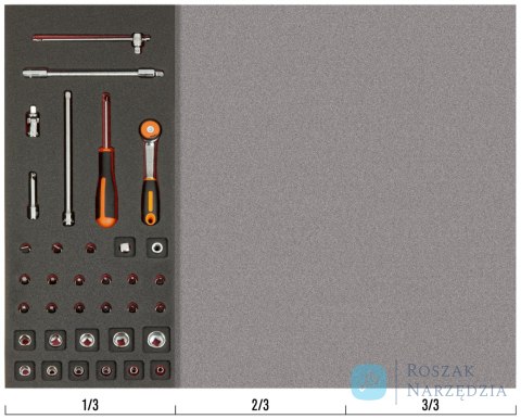 Nasadki 1/4" zestaw 35 elementów BAHCO