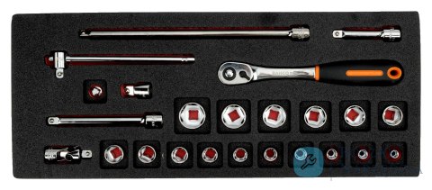 Nasadki 3/8" 1- 24 elementów BAHCO