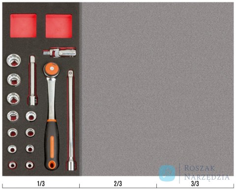 Wkład narzędziowy 1/2" - 15 el. BAHCO