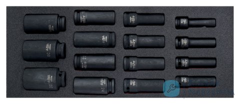 Nasadki udarowe 1/2'' 15 elementów BAHCO