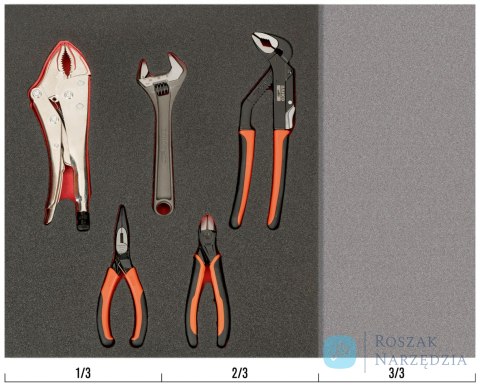 Zestaw szczypiec i klucz nastawny - 5 elementów BAHCO