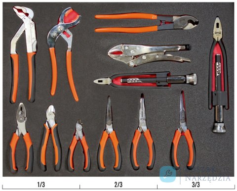 Szczypce w wytłoczce - 12 elementów BAHCO