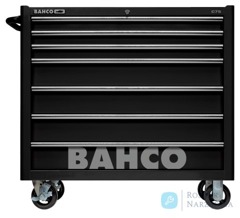 Wózek narzędziowy C75, 7 szuflad, 986x501x1100 mm, 1475KXL7BLACK (czarny) BAHCO