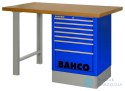 Stół warsztatowy 6 szuflad z blatem MDF 1500x750x1030 mm (pomarańczowy) BAHCO