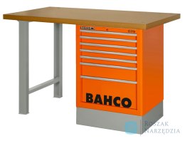 Stół warsztatowy 7 szuflad z blatem MDF 1500x750x1030 mm (pomarańczowy) BAHCO