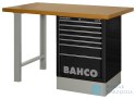 Stół warsztatowy 7 szuflad z blatem MDF 1800x750x1030 mm (pomarańczowy) BAHCO