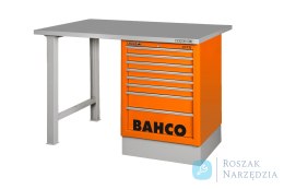 Stół warsztatowy 6 szuflad z blatem stalowym 1500x750x1030 mm (pomarańczowy) BAHCO