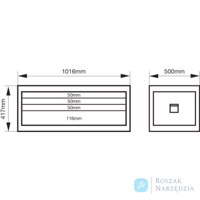 Nadstawka narzędziowa XL 4 szuflady do wózka C85 (czarna) BAHCO