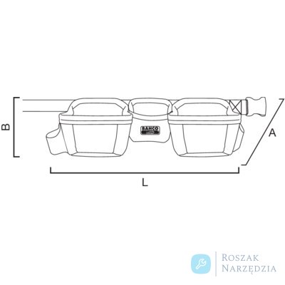 Pasek narzędziowy 3 kieszeniowy dla juniora BAHCO