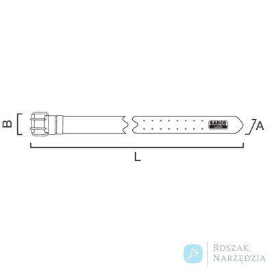 Pasek skórzany wzmacniany 1380 mm BAHCO