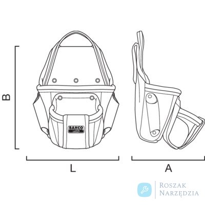 Sakwa dwukieszeniowa na narzędzia BAHCO