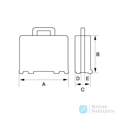 Walizka narzędziowa usztywniana z paskami gumowymi 485x406x221mm BAHCO