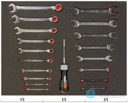 Wkład narzędziowy z kluczami płasko-oczkowymi i płaskimi - 25 elem. BAHCO
