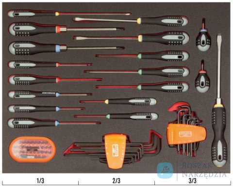 Wkład narzędziowy MIX SCD BITS - 66 elementów BAHCO