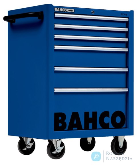 Wózek narzędziowy C75, 6 szuflad, 956x501x763 mm, 1475K6BLUE (niebieski) BAHCO