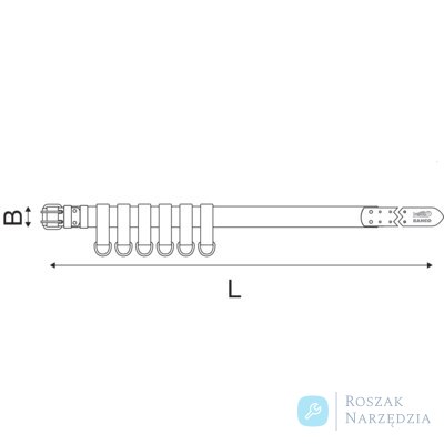 Pas narzędziowy skórzany mocny, 1410 mm BAHCO