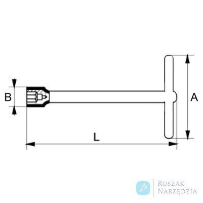 Klucz nasadowy T-kształtny izolowany 8.0 mm BAHCO