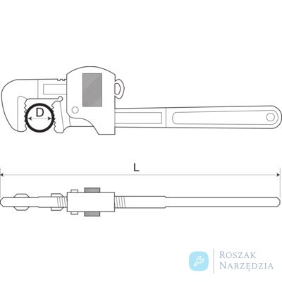 Klucz do rur Heavy Duty 8", nieiskrzący AL-BR BAHCO