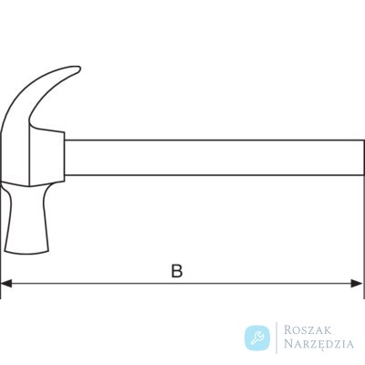 Młotek ciesielski nieiskrzący AL-BR 500 g z wyciągaczem do gwożdzi BAHCO