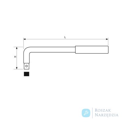 Pokrętło odsadzone 1/2", nieiskrzące CU-BE, 225 mm BAHCO