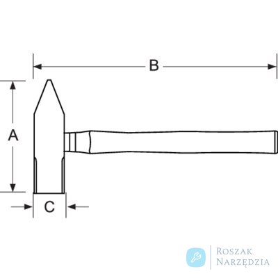 Młotek nieiskrzący z trzonkiem z włókna szklanego 200g BAHCO
