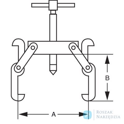 Ściągacz 3-ramienny nieiskrzący AL-BR z 3 odwracalnymi szczękami 60-150 mm BAHCO
