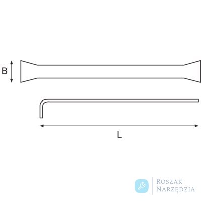 Skrobak odgięty nieiskrzący 310 mm BAHCO