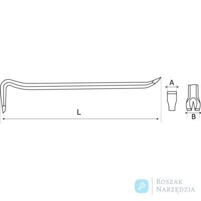 Łom nieiskrzący CU-BE 22x920 mm BAHCO