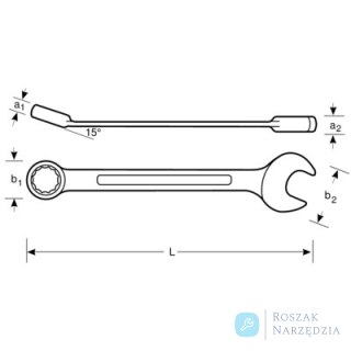 Klucz dwustronny ze stali nierdzewnej 11/32" BAHCO